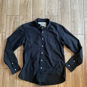 RGT Rouge Territory Shirt Mens Small Black Cotton Button Up Long Sleeve USA